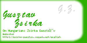 gusztav zsirka business card